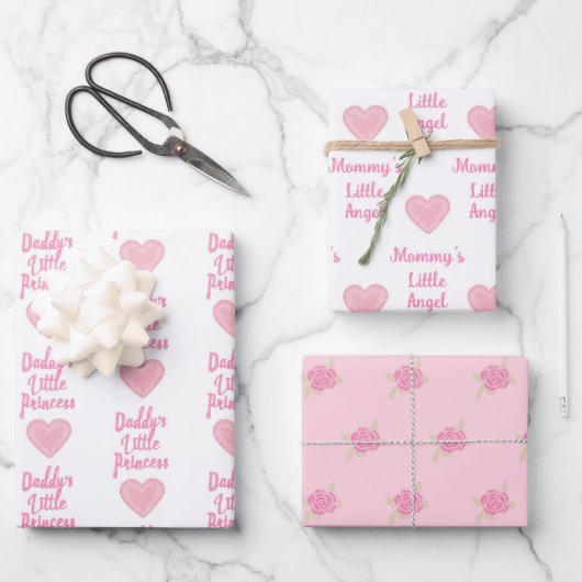 Niedliche Wrapping Paper Sheets für Babyduschen Geschenkpapier Set (Vorderseite)