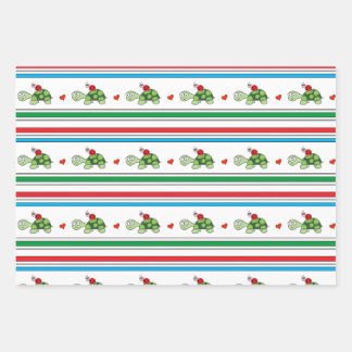 Niedliche Wrapping Paper Sheets für Schildkröten u Geschenkpapier Set