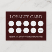 NIEDLICHE WUNDERLICHE LOYALITÄTS-KARTE TREUEKARTE (Rückseite)