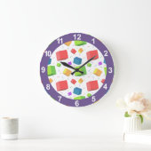 Niedliche Würfel Große Wanduhr (Zuhause)