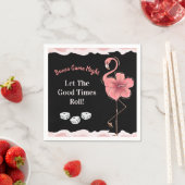 Niedliche Würfel Gute TImes Roll Pink Flamingo Bun Serviette (Beispiel)