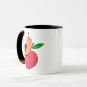 niedliche Wurm-Tasse Tasse (Vorderseite Links)