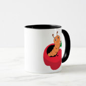 niedliche Wurm-Tasse Tasse (VorderseiteRechts)