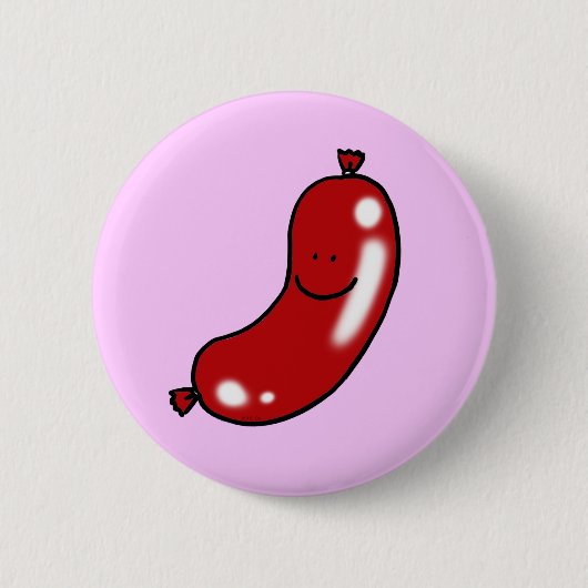 Niedliche Wurst Button (Vorderseite)
