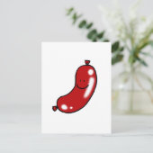 Niedliche Wurst Postkarte (Stehend Vorderseite)
