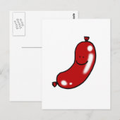 Niedliche Wurst Postkarte (Vorne/Hinten)