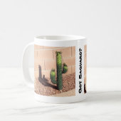 Niedliche Wüste Saguaro Cacti Kaffee Tasse (Vorderseite Links)