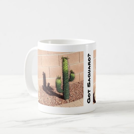 Niedliche Wüste Saguaro Cacti Kaffee Tasse (Vorderseite Links)