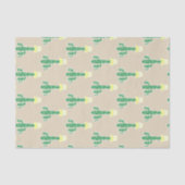 Niedliche Wüsten-eingemachter Kaktus Seidenpapier (Vorderseite)