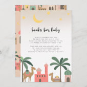 Niedliche Wüstengehobene Camelbools für Babykarten Einladung (Vorne/Hinten)