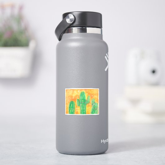 Niedliche Wüstenkaktus Aufkleber (HydroFlask)