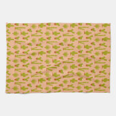 Niedliche Wüstenkaktus-Pflanze auf neutralem Erröt Geschirrtuch (Horizontal)