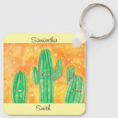 Niedliche Wüstenkaktus Schlüsselanhänger (Rückseite)