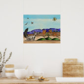 Niedliche Wüstentiere im Südwesten Poster (Küche)