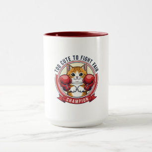Niedliche wütende Katze Champion Tasse