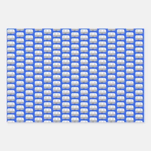 Niedliche Xmas Anhänger RV LKWs Farbenfrohe Ferien Geschenkpapier Set (Vorderseite 2)