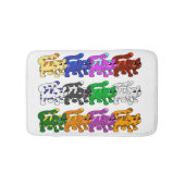 Niedliche Xmas Kitten Cat Pattern Rows Badematte (Vorderseite)