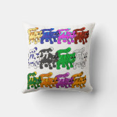 Niedliche Xmas Kitten Cat Pattern Rows Kissen (Rückseite)