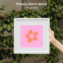 Niedliche Y2k Preppy Hot Pink Blume Dorm Decke