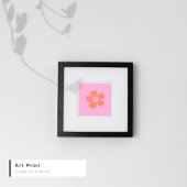 Niedliche Y2k Preppy Hot Pink Blume Dorm Decke Poster