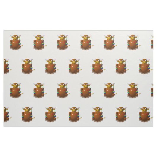 Niedliche Yak mit Jo-Jos Gewebe Stoff (Fat Quarter (45,7 x 55,9 cm))
