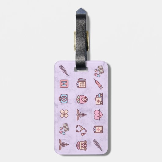 Niedliche Yami Kawaii Pastel Gepäckanhänger (Rückseite vertikal)