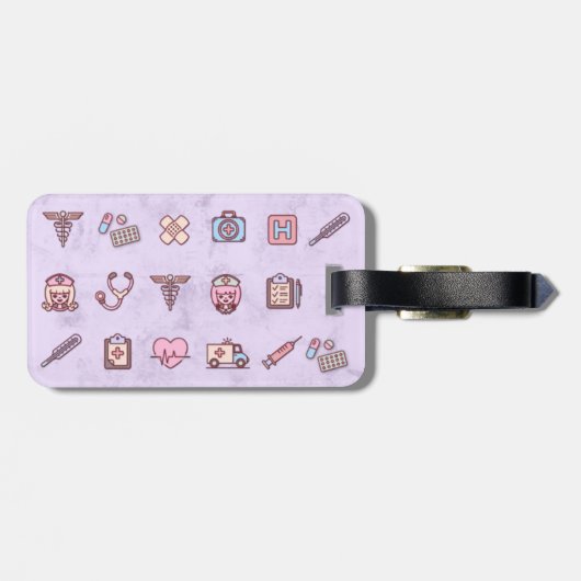 Niedliche Yami Kawaii Pastel Gepäckanhänger (Rückseite horizontal)