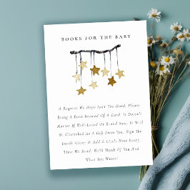 Niedliche Yellow Star Mobile Books für Babydusche Begleitkarte