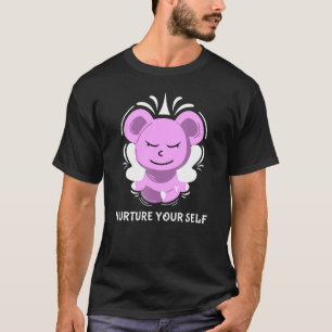 Niedliche Yoga Bärenmedizin Achtsamkeit Pflegen T-Shirt
