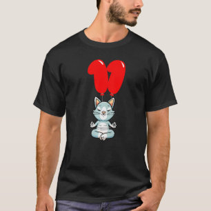 Niedliche Yoga Katze 11. Geburtstag Kinder Ballon T-Shirt