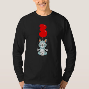 Niedliche Yoga Katze 3. Geburtstag Kinder Ballon P T-Shirt