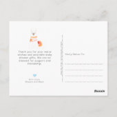 Niedliche Yoga Llama Babydusche Danke Postkarte (Rückseite)