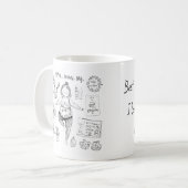 Niedliche Yoga-Mama Kaffeetasse (Vorderseite Links)