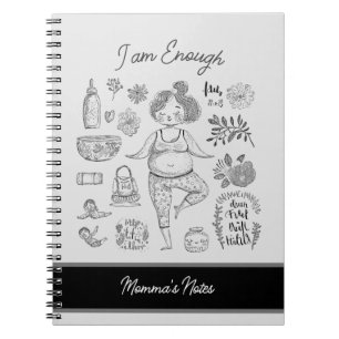 Niedliche Yoga-Mama Notizblock