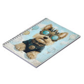 Niedliche Yorkie Dog, Hot Air Balloons K4 Novelty Notizblock (Linke Seite)