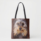 Niedliche Yorkshire Terrier Face 3D für Mens Women Tasche (Vorderseite)