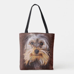 Niedliche Yorkshire Terrier Face 3D für Mens Women Tasche