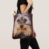 Niedliche Yorkshire Terrier Face 3D für Mens Women Tasche (Von Nahem)