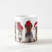 Niedliche Yorkshire Terrier Hunde mit Weihnachtsli Kaffeetasse (Mittel)