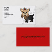 Niedliche Yorkshire-Terrier-Hundegeschäfts-Karte Visitenkarte (Vorne/Hinten)