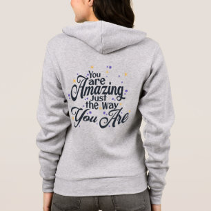 Niedliche '' You are Phantastisch''Schwarz auf gra Hoodie