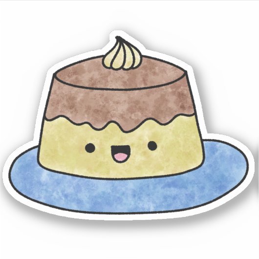 Niedliche Yummy Pudding Aufkleber (Vorderseite)