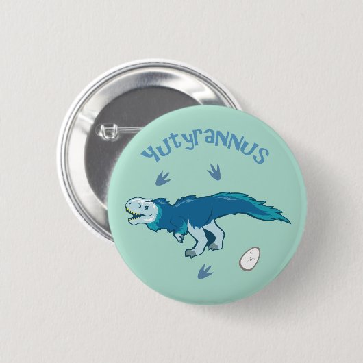 Niedliche Yutyrannus Button (Vorne & Hinten)