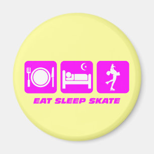 Niedliche Zahl Skaten Magnet