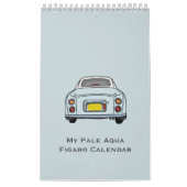 Niedliche Zahlen Blasses Aqua Figaro Auto Kalender (Titelbild)