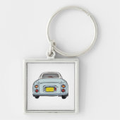 Niedliche Zahlen Blasses Aqua Figaro Schlüsselanhänger (Vorne)