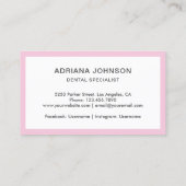 Niedliche Zahnbürste mit Zahnbürstenzahnärztin Visitenkarte (Rückseite)