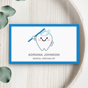 Niedliche Zahnbürste mit Zahnbürstenzahnärztin Visitenkarte