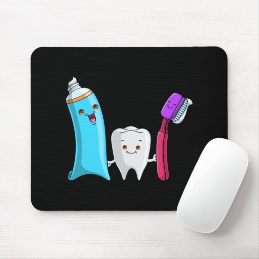 Niedliche Zahnbürste und Totpaste Mousepad (Mit Mouse)