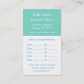 Niedliche Zahnbürste Zahnbürste Kinder Zahnfleisch Terminkarte (Rückseite)